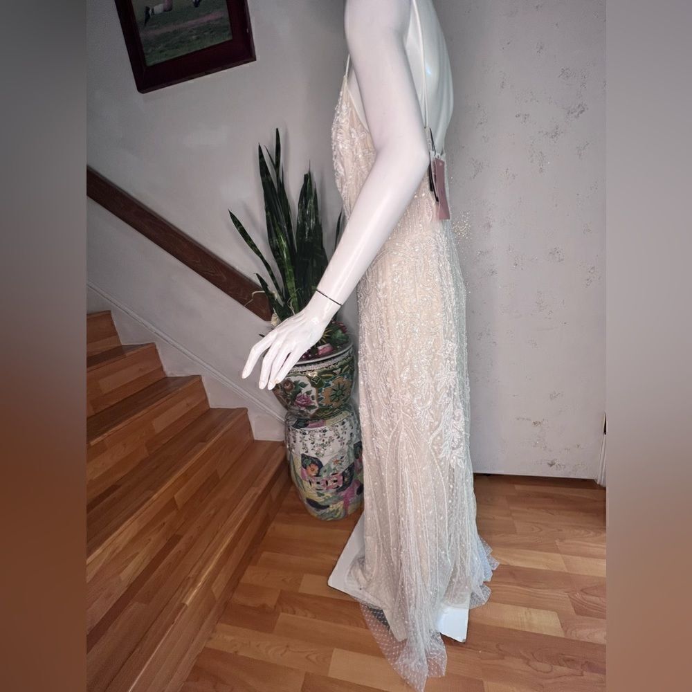 Ivory Beaded Maxi Slip Dress - Picture 4 of 8